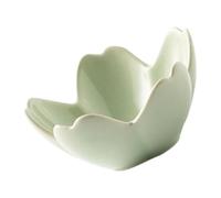 Limtula Bol de rangement en céramique en forme de 2 pétales, gain de place, décoration pour bijoux et essentiels, plateau de rangement polyvalent en céramique, motif floral