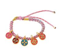 Limtula Bracelet tibétain coloré fait à la main avec corde de traction réglable pour femmes et filles qui attirent le bien et le succès, taille unique, Comme décrit
