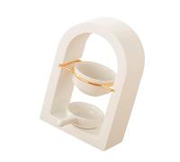 Limtula Brûleurs d'huiles essentielles en céramique de forme classique offrant une couche supérieure et inférieure pour bougies chauffe-plat, diffuseur de gypse