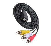 Limtula Câble Adaptateur USB Femelle 3RCA mâle pour cinéma, 0.3m | Câble sonore USB 3RCA, séparateur mâle 3RCA pour téléphone, amplificateurs de cinéma maison, haut-parleurs,