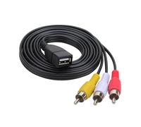 Limtula Câble Adaptateur USB Femelle 3RCA mâle pour cinéma, 1.5m | Câble sonore USB 3RCA, séparateur mâle 3RCA pour téléphone, amplificateurs de cinéma maison, haut-parleurs,