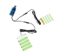 Limtula Câble d ' Alimentation Universel 1 à 2 Type C USB 1, 5 V 3 V 4, 5 V 6 V 12 V AA + pour Batterie factice Radio LED, Clavier Jouet, Batterie factice AA avec Fils