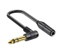 Limtula Câble d ' extension 1/4 ", adaptateurs stéréo TRS mâle à femelle 6, 35 mm 1/4 ", câble d ' extension pour casque et guitare à angle droit Trs mâle à femelle