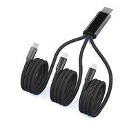 Limtula Câble de chargeur Multi USB Type C tressé 3 en 1, cordon de Multiple avec connecteur à 3 ports, multiple