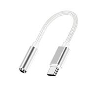 Limtula Câble de conversion auditive Type C à câble tressé de 3, 5 mm pour un cordon de connexion auditive complet Cordon de conversion de musique