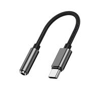 Limtula Câble de conversion auditive Type C à câble tressé de 3, 5 mm pour un cordon de connexion auditive complet Cordon de conversion de musique