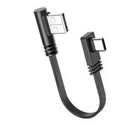 Limtula Câble de type C d ' alimentation 66 W, cordon plat court USB A USB C avec extrémités coudées à 90 degrés pour un routage serré bureau et une utilisation sur la console Fil de synchronisation