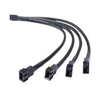 Limtula Câble Séparateur 4pin 1 À 4 Port avec Un Cordon De Manchon Résistant Interférences pour Les Connecteurs De Ventilateur D'extension des Systèmes Multiples