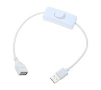 Limtula Câble USB de 30 cm avec adaptateur à bascule marche/arrêt, White