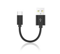 Limtula Câble USB type-c court de 20cm, cordon de chargement, de de données, tablette, fil de chargeur de téléphone portable pour fil de données S23 S22 S21, Black