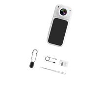Limtula Caméra de Sport Portable avec Clip magnétique, White BUNDLE3 | Écran de 1, 47 pouces, supports magnétiques, stabilisation vidéo pour les activités de plein air, le travail, les