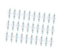 Limtula Carp Rig Spring Holder Coil Accessoire Pack de Recharge de pêche à la Ligne en Eau Douce, 30 pièces d ' Alimentation en métal avec Insert Central Bleu, Utilisation à Grosse tête argentée