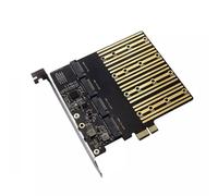 Limtula Carte adaptateur PCIeX1 compacte avec puce ASM1064 qui transforme le disque en 4 ports pour un accès plus rapide aux données. Carte d'extension de stockage