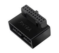 Limtula Carte mère pour Ordinateur de Bureau, Adaptateur USB3.0 19/20 Broches, Aiguille enfichable Verticale pour siège, coude de Direction à 90 degrés, Joint de Direction Insta
