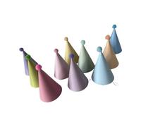 Limtula Casquette d ' anniversaire confortable de couleur Macaron, avec boule en peluche, pour célébrations et Occasions festives, accessoires de fête unisexes