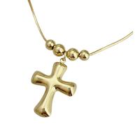 Limtula Chaîne à pendentif croix à Double à la mode, bijoux religieux à la mode, adaptés fêtes et à un usage quotidien, bijoux de croix unisexes