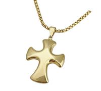 Limtula Chaîne à pendentif croix à Double à la mode, bijoux religieux à la mode, adaptés fêtes et à un usage quotidien, bijoux de croix unisexes
