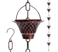 Limtula Chaîne de pluie en acier inoxydable bronze antique à suspendre pour la maison, le commerce et le jardin Drainage extérieur