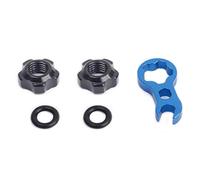 Limtula Chambre à air de vélo pour vis avec joint O et kit de clé pour pneu de vélo de route et vélo de route sous vide pour valve écrou de pneu bouchons de pneu