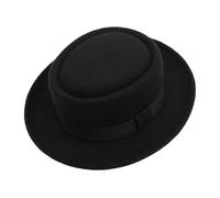 Limtula Chapeau classique à tarte au porc pour voyage Western à large bord pour garçon, homme, adultes chapeaux pour homme, Carré noir., taille unique