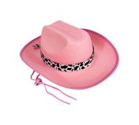 Limtula Chapeau de cow-girl réglable sur le thème de la vache pour filles et garçons, léger et confortable, Cosplay de fête, 5 choix de couleurs, chapeau de fête imprimé vache pour
