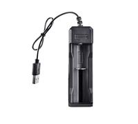 Limtula Chargeur Universel À 1 Emplacement USB 3.7V Intelligente pour Batteries Li-ION Rechargeables 18650 26650 14500 16340 Adaptateur pour 1 Pièce 18650 26650 14500 16340 Batteries