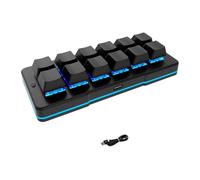 Limtula Claviers mécaniques programmables 12 Touches filaires USB, Black | Petits claviers ergonomiques, éclairage couleur à 12 touches pour les concepteurs, les joueurs et les commandes