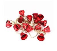 Limtula Cloche Noël D'intérieur Rouge/doré Décor d'arbre Noël pour Fête Guirlande Clochettes 2m Artisanat Féerique