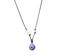 Limtula Collier à breloques avec accents de myrtilles, léger et confortable, idéal pour un usage quotidien ou comme, long collier de perles