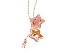 Limtula Collier à breloques d ' ouverture avec pendentif étoile doré, accent de scène de livre d ' histoires, chaîne de cou réglable de 45 cm, pour les occasions quotidiennes
