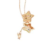 Limtula Collier à breloques d ' ouverture avec pendentif étoile doré, accent de scène de livre d ' histoires, chaîne de cou réglable de 45 cm, pour les occasions quotidiennes