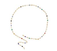 Limtula Collier à breloques en longue chaîne en forme de Y chaîne de clavicule à franges accessoire élégant pour les fêtes et le quotidien mode polyvalente