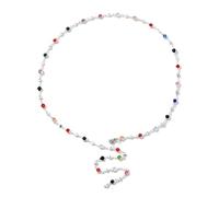 Limtula Collier à breloques en longue chaîne en forme de Y chaîne de clavicule à franges accessoire élégant pour les fêtes et le quotidien mode polyvalente