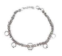 Limtula Collier à pompons circulaires léger et résistant ternissement, parfait pour le charme quotidien ou les occasions festives, chaîne de clavicule design unique