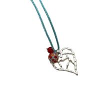 Limtula Collier avec pendentif cœur/fleur pour, ton argent, breloque creuse, chaîne à cordon bleu, bijoux pour le quotidien et les événements, bijoux cœur/fleur creux ton argent pour anniversaire
