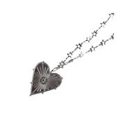 Limtula Collier avec pendentif en forme d'étoile et cœur en alliage robuste