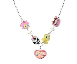 Limtula Collier avec pendentif en résine fantaisie chien et cœur, pièce de déclaration amusante, accessoire de mode polyvalent pour adolescents et adultes