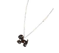 Limtula Collier avec pendentif pour chien, bijoux de déclaration ludiques pour un usage quotidien, accessoire de chaîne d ' accent de tenue, appel de fête