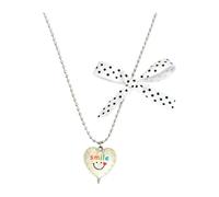 Limtula Collier chaîne à pendentif avec détail de cœur et accent de ruban, bijoux de clavicule, collier en métal, longueur de 41 à 50 cm pour un usage quotidien et décontracté