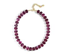 Limtula Collier de perles acryliques colorées et élégantes, accessoire de chaîne de clavicule réglable unique pour tenues décontractées ou formelles, collier de perles géométriques