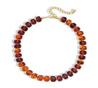 Limtula Collier de perles acryliques colorées et élégantes, accessoire de chaîne de clavicule réglable unique pour tenues décontractées ou formelles, collier de perles géométriques