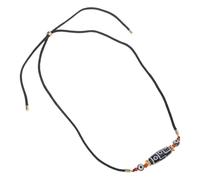 Limtula Collier Dzi tibétain sculpté artisanal, chaîne de cou en agate à neuf yeux, bijoux pour la méditation et l ' amélioration des styles Collier de perles Dzi tibétain