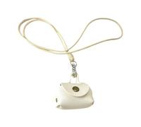 Limtula Collier moderne en cuir PU avec pendentif de, chaîne de cou, breloque conçu pour les femmes avant-gardistes qui aiment se démarquer par les bijoux pour femmes, Beige