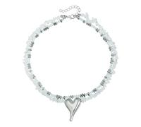 Limtula Collier tendance avec pendentif en pierres précieuses multicolores - Collier clavicule coloré pour femme - Accessoire tendance - Pour un usage quotidien, taille unique, Comme décrit, Comme