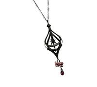 Limtula Collier tendance sur le thème de l'espace avec pendentif hexagramme et chaîne clavicule accent papillon, parfait pour offrir des bijoux doux et cool, One Size, Comme décrit, Comme décrit.