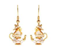 Limtula Collier théière Chipmunk Unique, bijoux charmants, boucles d ' oreilles théière de dessin animé, bijoux en émail pour amoureux à la mode