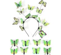 Limtula Colorful 3D Butterfly Headband For Girl Realistic Butterfly Hairhoop Party Wear Hairclip Lady Carnivals Hair Ornaments Fancy Dress Costume Hairband