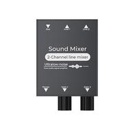 Limtula Commutateur de Son 2 en 1 pour la Diffusion en Direct avec boîtier en Aluminium Mélange de Son pour équipement de Chant en Studio d ' Enregistrement Mélangeur Double Source