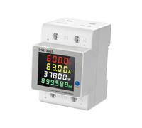Limtula Compteur d ' énergie DC14-600 V à DIN avec écran LCD, Affichage numérique de la Puissance 14 V-600 V 63 A pour Le de la Tension, du Courant, des et des kWh dans Les Panneaux solaires