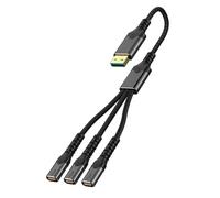Limtula Convertisseur répartiteur USB mâle 2/3 Type C, 1 to 3typec | Câble répartiteur OTG 2 / 3 ports pour une synchronisation et un chargement rapides des données avec le de